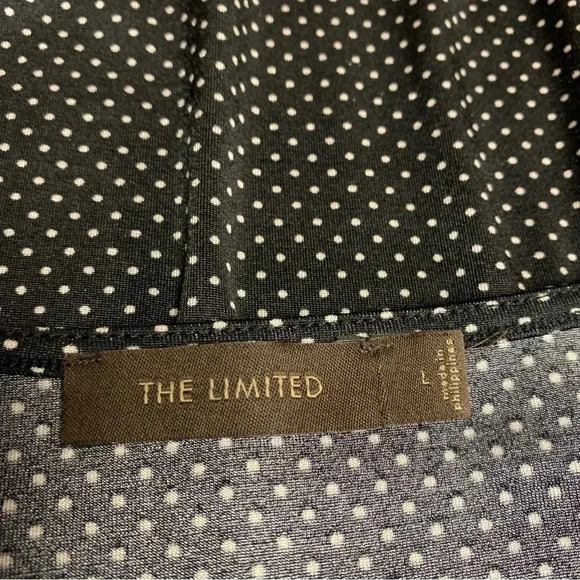 The Limited size large black/white polka dot sleeveless top very stretchy - Picture 5 of 8